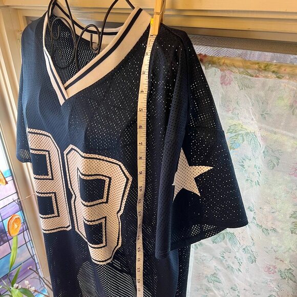 Frankee & Skylarr Dallas Cowboys #98 Mesh Jersey 1X Plus Size Throwback Tunic - Picture 3 of 10